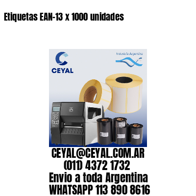 Etiquetas EAN-13 x 1000 unidades