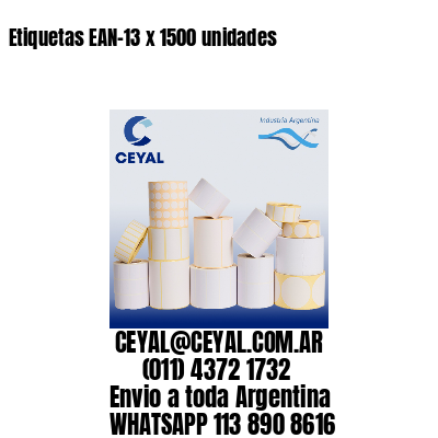 Etiquetas EAN-13 x 1500 unidades