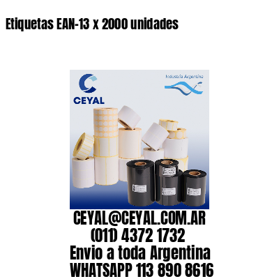 Etiquetas EAN-13 x 2000 unidades