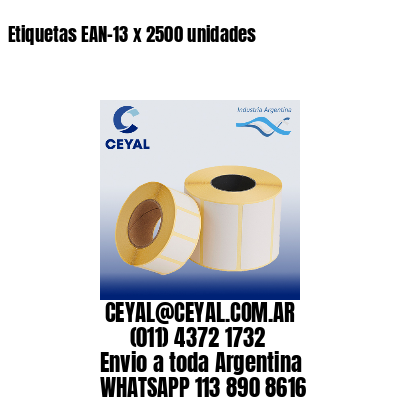 Etiquetas EAN-13 x 2500 unidades