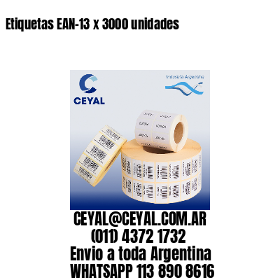 Etiquetas EAN-13 x 3000 unidades