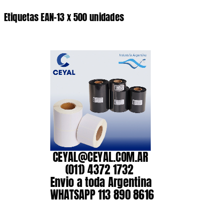 Etiquetas EAN-13 x 500 unidades