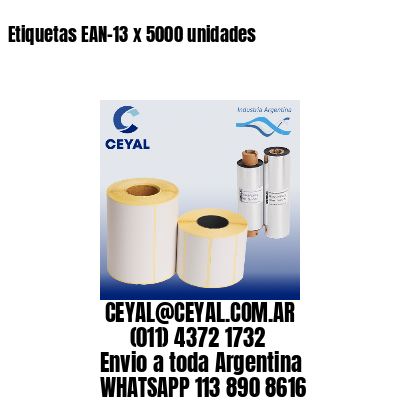 Etiquetas EAN-13 x 5000 unidades