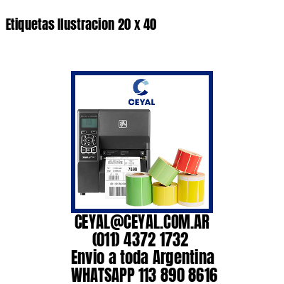 Etiquetas Ilustracion 20 x 40