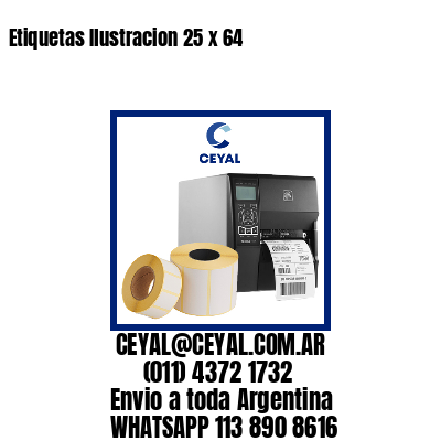 Etiquetas Ilustracion 25 x 64