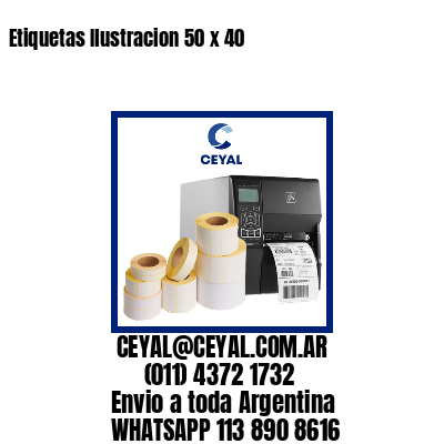 Etiquetas Ilustracion 50 x 40