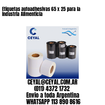 Etiquetas autoadhesivas 65 x 25 para la industria Alimenticia