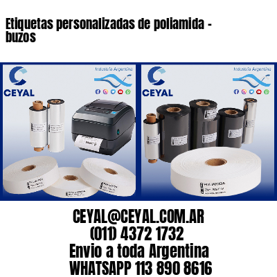 Etiquetas personalizadas de poliamida – buzos