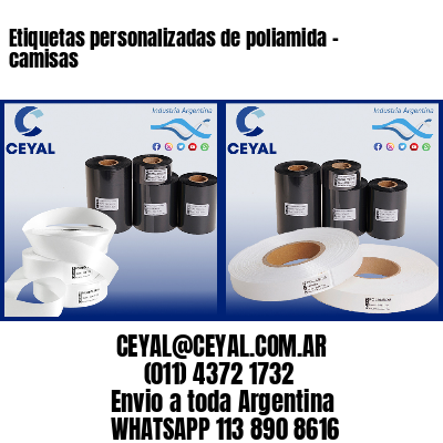 Etiquetas personalizadas de poliamida – camisas