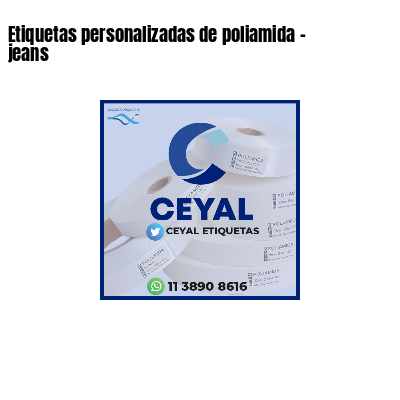Etiquetas personalizadas de poliamida - jeans