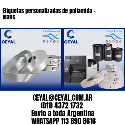Etiquetas personalizadas de poliamida – jeans