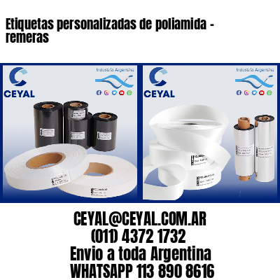 Etiquetas personalizadas de poliamida – remeras