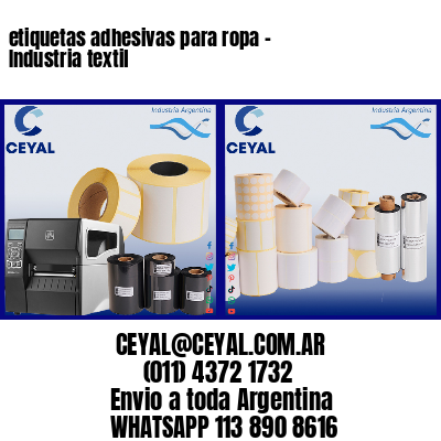 etiquetas adhesivas para ropa – Industria textil
