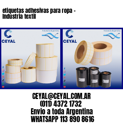 etiquetas adhesivas para ropa – Industria textil