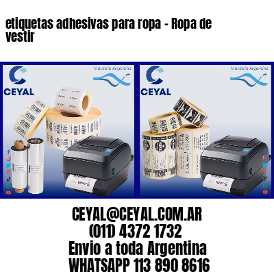 etiquetas adhesivas para ropa – Ropa de vestir
