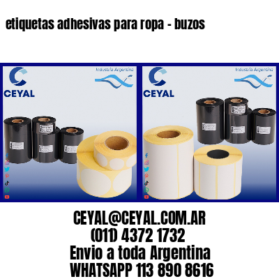 etiquetas adhesivas para ropa – buzos