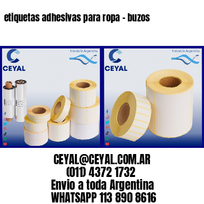 etiquetas adhesivas para ropa – buzos