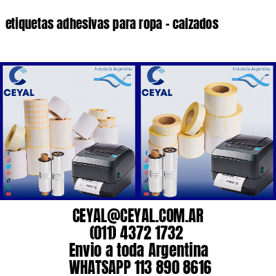 etiquetas adhesivas para ropa – calzados