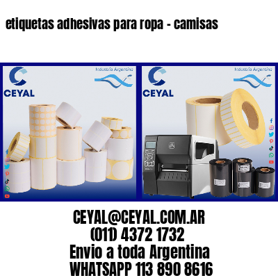 etiquetas adhesivas para ropa – camisas