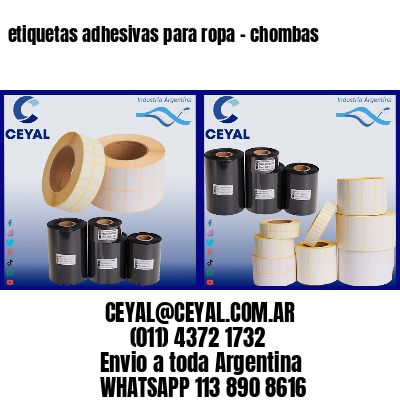 etiquetas adhesivas para ropa – chombas