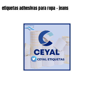 etiquetas adhesivas para ropa - jeans