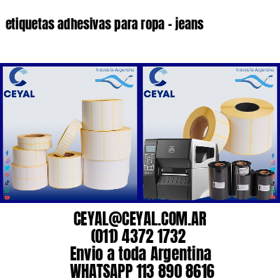 etiquetas adhesivas para ropa – jeans