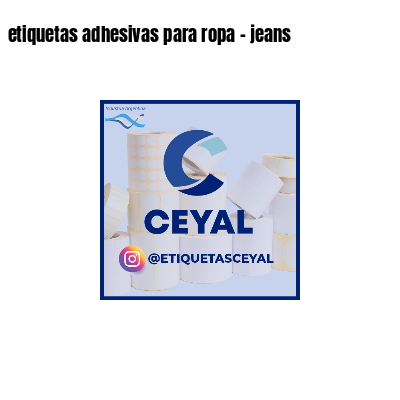 etiquetas adhesivas para ropa - jeans