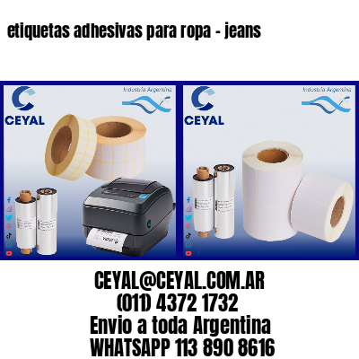 etiquetas adhesivas para ropa – jeans