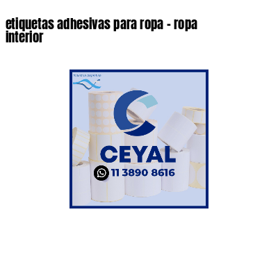 etiquetas adhesivas para ropa - ropa interior