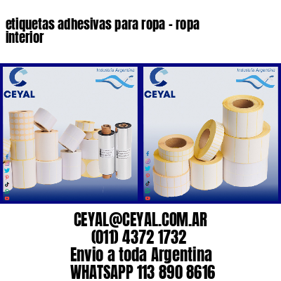 etiquetas adhesivas para ropa – ropa interior