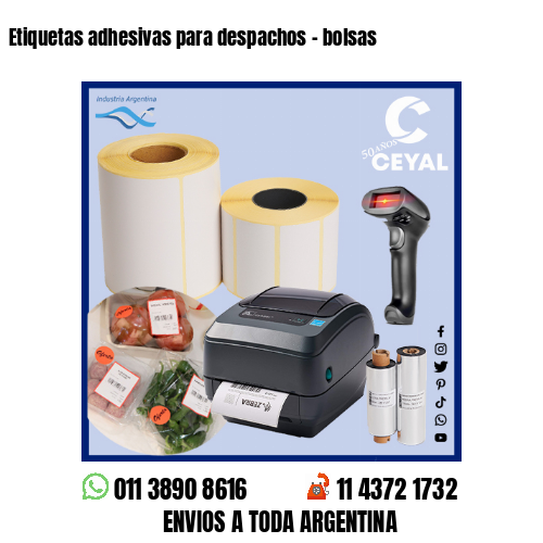 Etiquetas adhesivas para despachos – bolsas