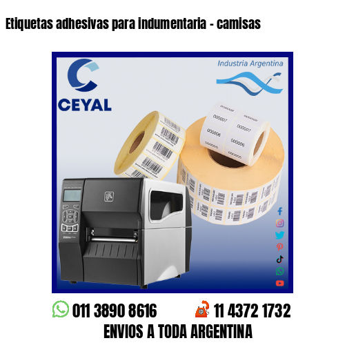 Etiquetas adhesivas para indumentaria – camisas