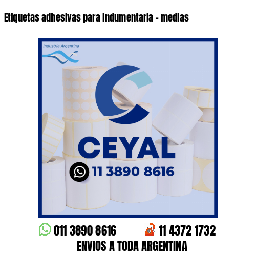 Etiquetas adhesivas para indumentaria - medias