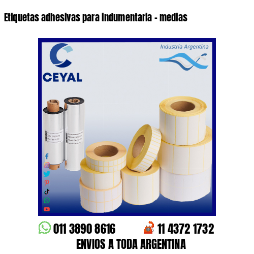 Etiquetas adhesivas para indumentaria – medias