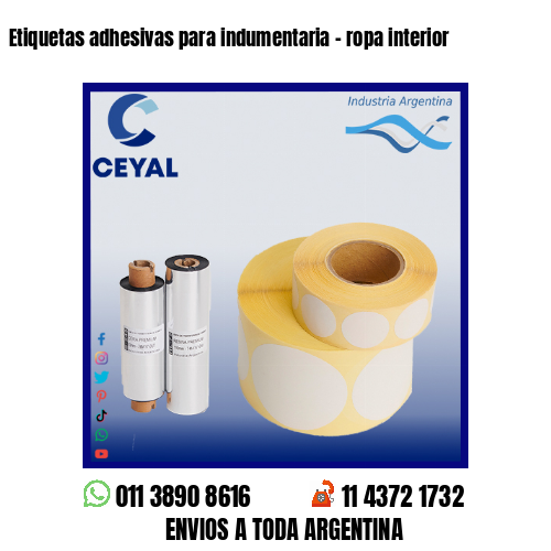 Etiquetas adhesivas para indumentaria – ropa interior