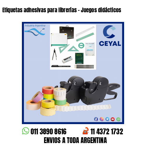 Etiquetas adhesivas para librerías – Juegos didácticos