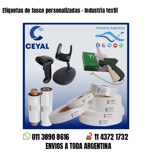 Etiquetas de fasco personalizadas – Industria textil