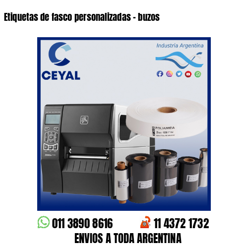 Etiquetas de fasco personalizadas – buzos