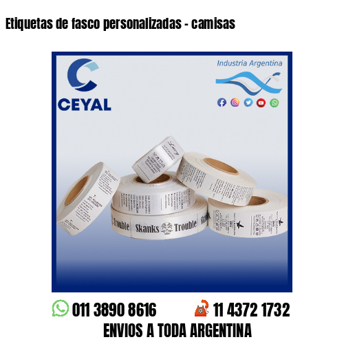 Etiquetas de fasco personalizadas – camisas