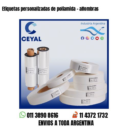 Etiquetas personalizadas de poliamida – alfombras