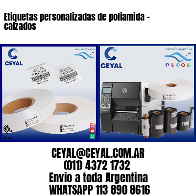 Etiquetas personalizadas de poliamida – calzados