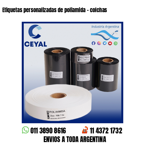 Etiquetas personalizadas de poliamida – colchas