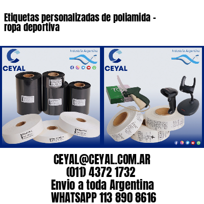 Etiquetas personalizadas de poliamida – ropa deportiva
