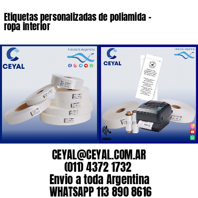 Etiquetas personalizadas de poliamida – ropa interior