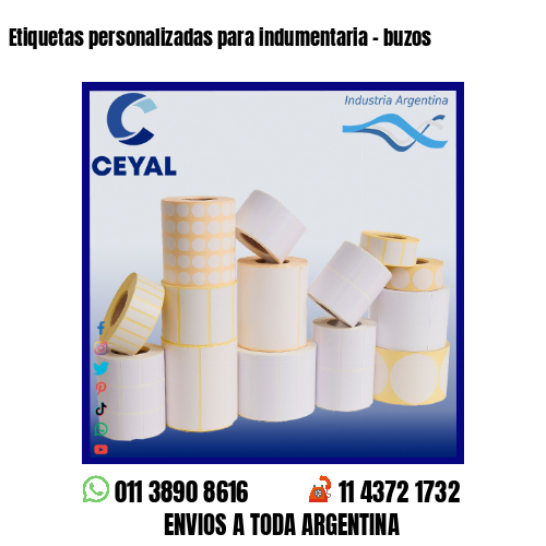 Etiquetas personalizadas para indumentaria – buzos