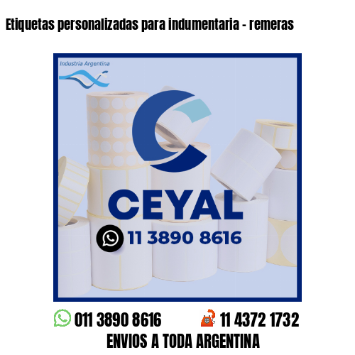 Etiquetas personalizadas para indumentaria - remeras