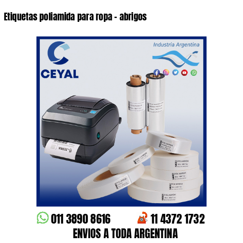 Etiquetas poliamida para ropa – abrigos