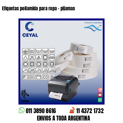 Etiquetas poliamida para ropa – pijamas