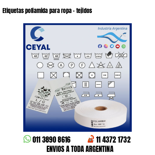 Etiquetas poliamida para ropa – tejidos
