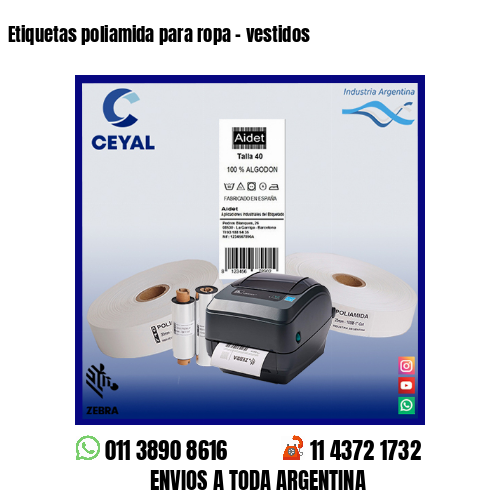 Etiquetas poliamida para ropa – vestidos